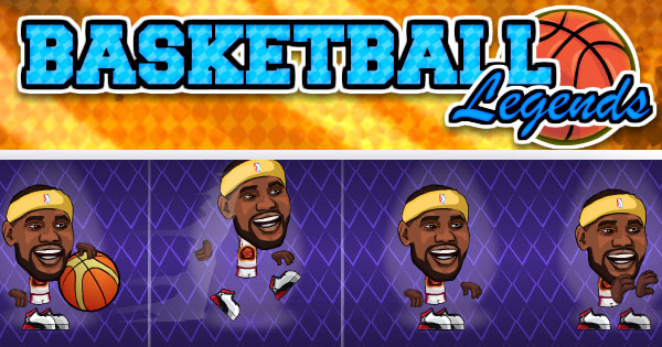 Basketball Legend using the freeze power-up during a jump.